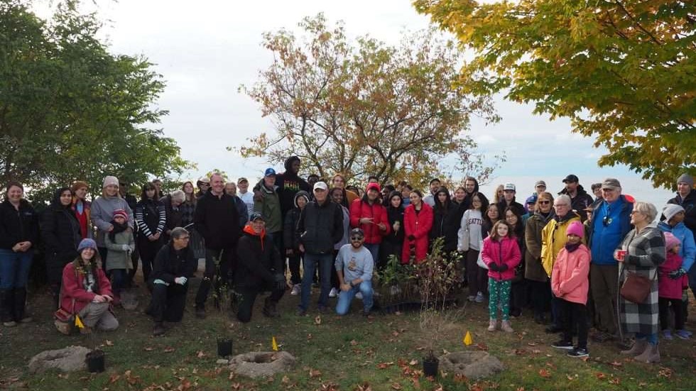 Getting ready to plant in Port Hope (Peter Huffman trail) - Oct 14, 2023